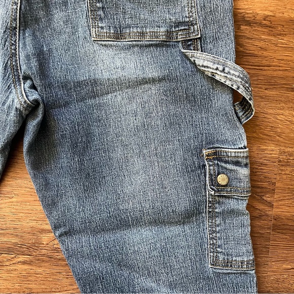 Y2K Lazer Jeans cropped cargo jeans size 9 low rise extra pockets denim - Picture 4 of 5